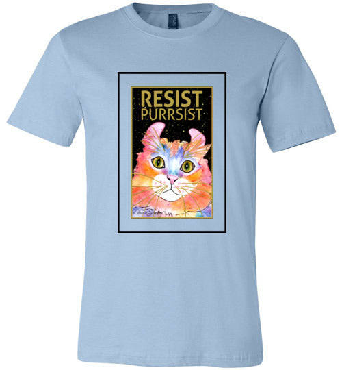 Simba RESIST-PURRSIST Mens/Unisex Short Sleeved T-Shirt by Claudia Sanchez