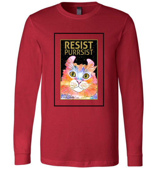 Simba RESIST-PURRSIST Long Sleeved T-Shirt by Claudia Sanchez