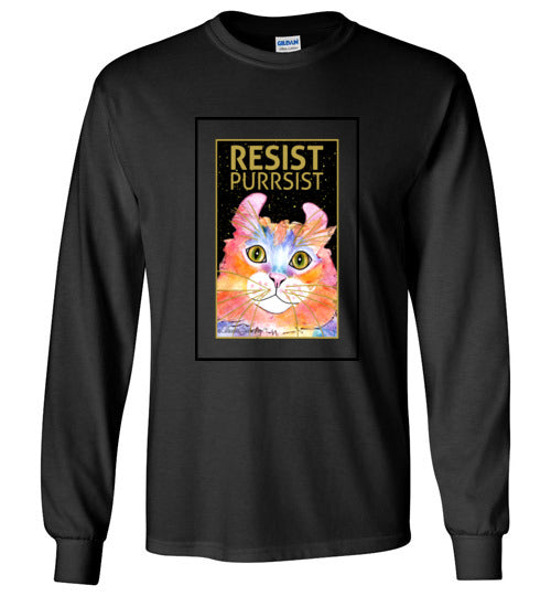 Simba RESIST-PURRSIST Long Sleeved T-Shirt by Claudia Sanchez