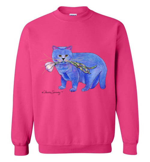 Garlic Cat Sweatshirt by Claudia Sanchez
