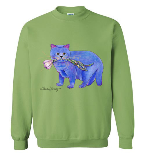 Garlic Cat Sweatshirt by Claudia Sanchez