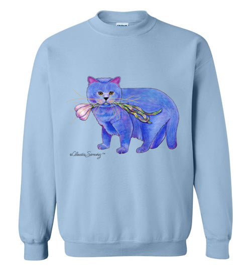 Garlic Cat Sweatshirt by Claudia Sanchez