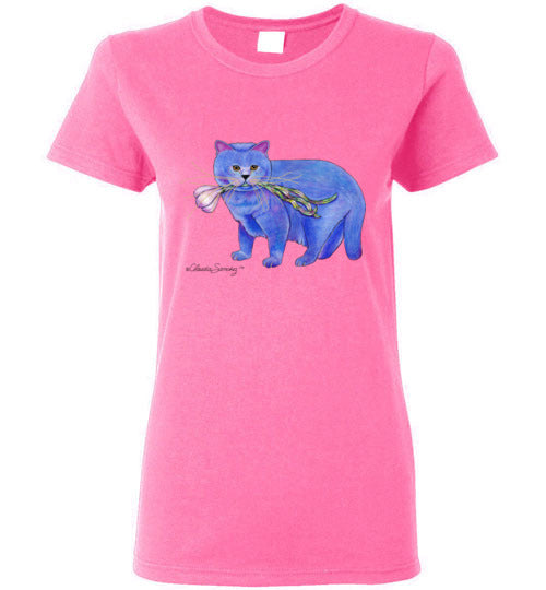 Garlic Cat Ladies Short Sleeved T-Shirt by Claudia Sanchez