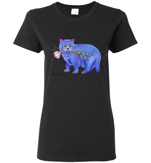 Garlic Cat Ladies Short Sleeved T-Shirt by Claudia Sanchez