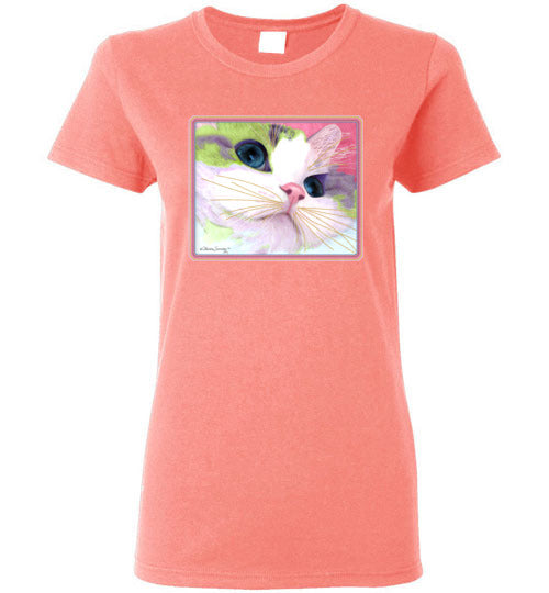 Ali's Eyes Ladies Short Sleeved T-Shirt by Claudia Sanchez