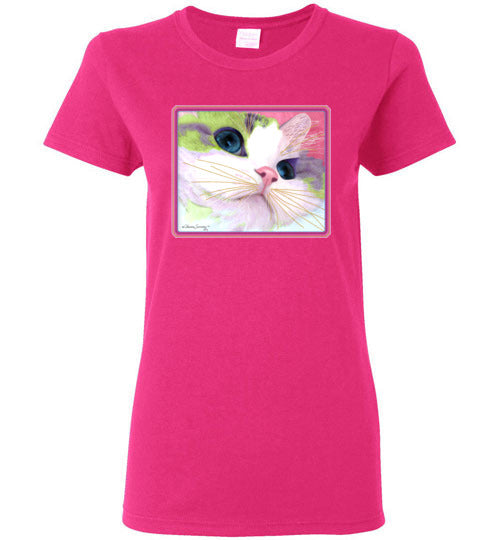 Ali's Eyes Ladies Short Sleeved T-Shirt by Claudia Sanchez