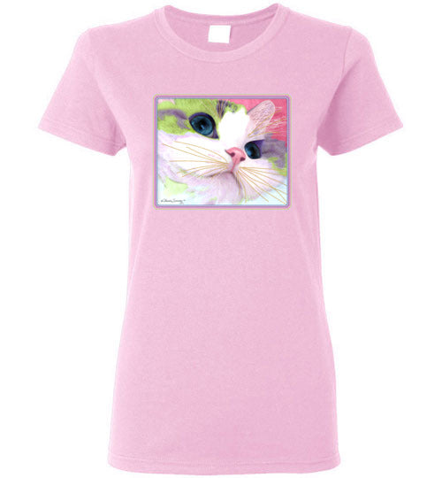 Ali's Eyes Ladies Short Sleeved T-Shirt by Claudia Sanchez