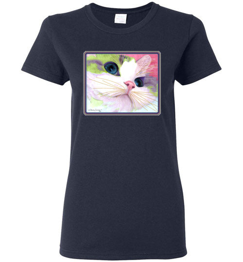 Ali's Eyes Ladies Short Sleeved T-Shirt by Claudia Sanchez