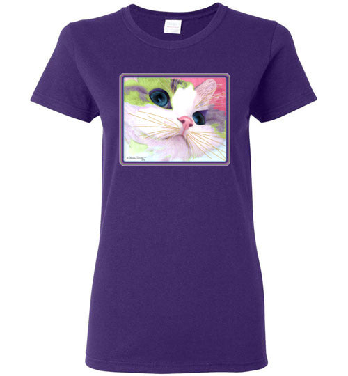 Ali's Eyes Ladies Short Sleeved T-Shirt by Claudia Sanchez