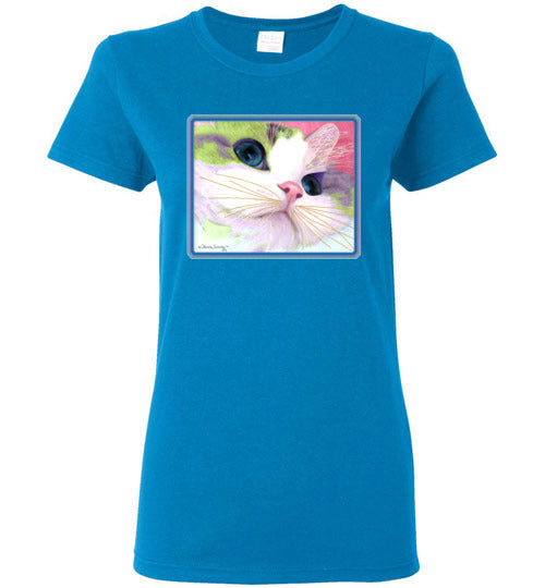 Ali's Eyes Ladies Short Sleeved T-Shirt by Claudia Sanchez