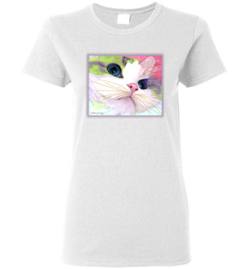 Ali's Eyes Ladies Short Sleeved T-Shirt by Claudia Sanchez