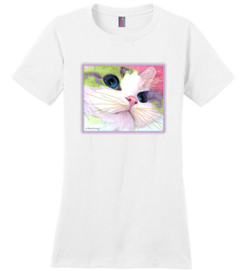 Ali's Eyes Ladies Short Sleeved T-Shirt by Claudia Sanchez