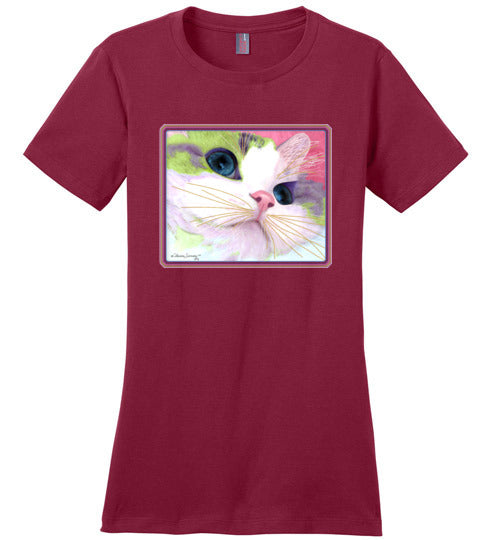 Ali's Eyes Ladies Short Sleeved T-Shirt by Claudia Sanchez