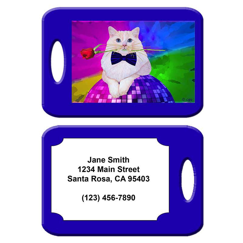 Erik Catango - Cat Art Luggage Tag by Claudia Sanchez