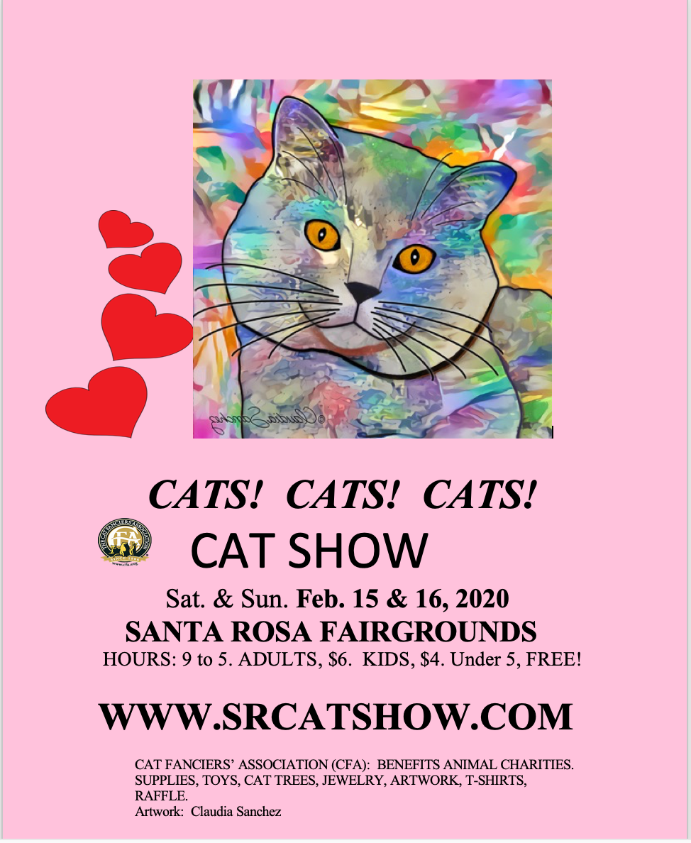 CATS, CATS, CATS!!!  Cat Show this Weekend at the Santa Rosa  Fairgrounds - 2020