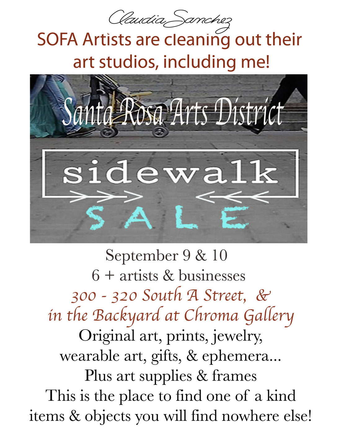 SUMMER SIDEWALK SALE in SOFA - South A Arts District in Santa Rosa