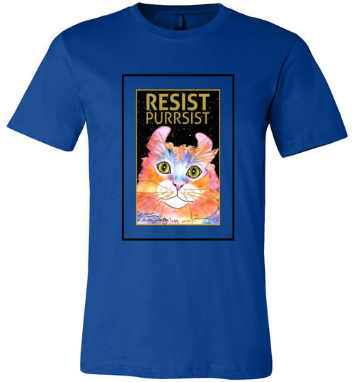 Simba RESIST-PURRSIST Mens/Unisex Short Sleeved T-Shirt by Claudia Sanchez