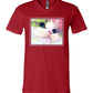 Ali's Eyes V-Neck Short Sleeved T-Shirt by Claudia Sanchez