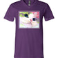 Ali's Eyes V-Neck Short Sleeved T-Shirt by Claudia Sanchez