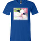 Ali's Eyes V-Neck Short Sleeved T-Shirt by Claudia Sanchez