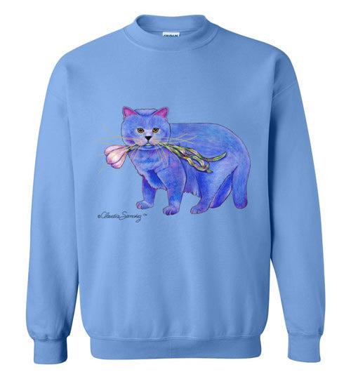 Garlic Cat Sweatshirt by Claudia Sanchez