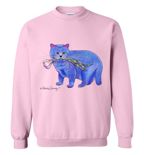 Garlic Cat Sweatshirt by Claudia Sanchez