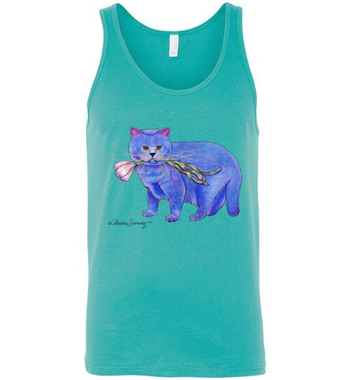 Garlic Cat Tank Top by Claudia Sanchez