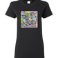 Buddy Guy Jazzy Cat Short Sleeved Ladies T-Shirt by Claudia Sanchez