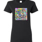 Buddy Guy Jazzy Cat Short Sleeved Ladies T-Shirt by Claudia Sanchez