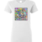 Buddy Guy Jazzy Cat Short Sleeved Ladies T-Shirt by Claudia Sanchez