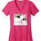 Ali's Eyes V-Neck Short Sleeved T-Shirt by Claudia Sanchez