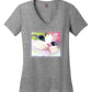 Ali's Eyes V-Neck Short Sleeved T-Shirt by Claudia Sanchez