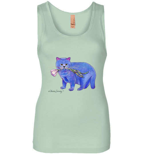 Garlic Cat Tank Top by Claudia Sanchez