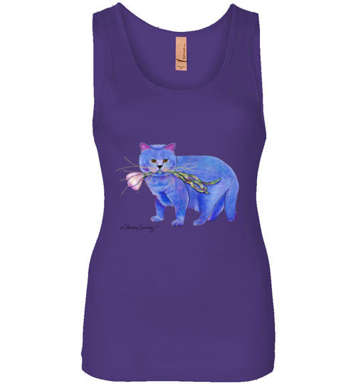 Garlic Cat Tank Top by Claudia Sanchez