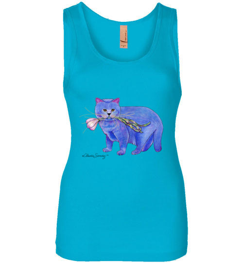 Garlic Cat Tank Top by Claudia Sanchez