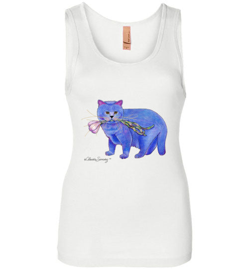 Garlic Cat Tank Top by Claudia Sanchez