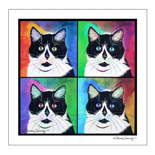 Bootie 4-Square Giclee on Watercolor Paper, Limited Edition by Claudia Sanchez - Unframed