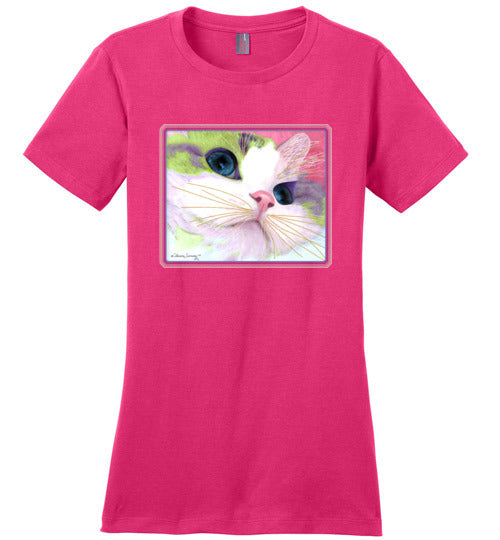 Ali's Eyes Ladies Short Sleeved T-Shirt by Claudia Sanchez