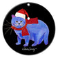 Kayo, Garlic Cat Ceramic Christmas Ornament by Claudia Sanchez, Claudia's Cats Collection