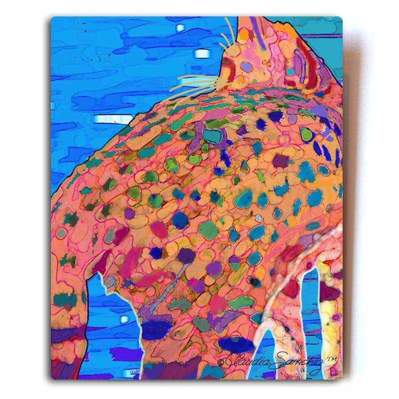 Got Kiara's Back Aluminum Cat Art Print, 8x10" by Claudia Sanchez