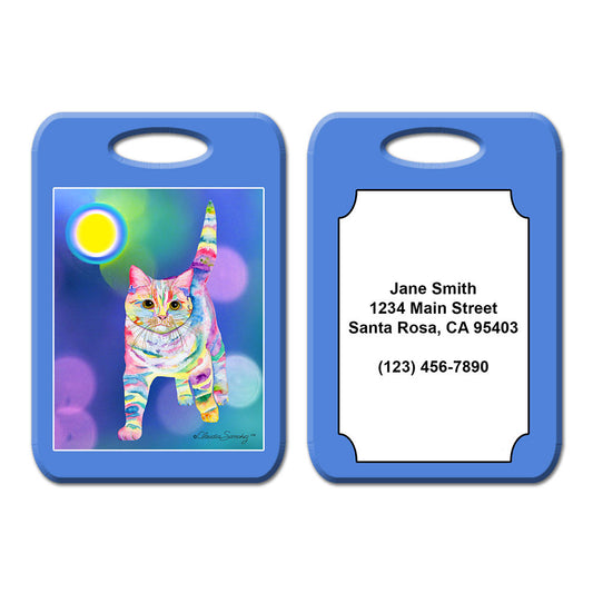 Morris Bliss Cat Art Luggage Tag by Claudia Sanchez