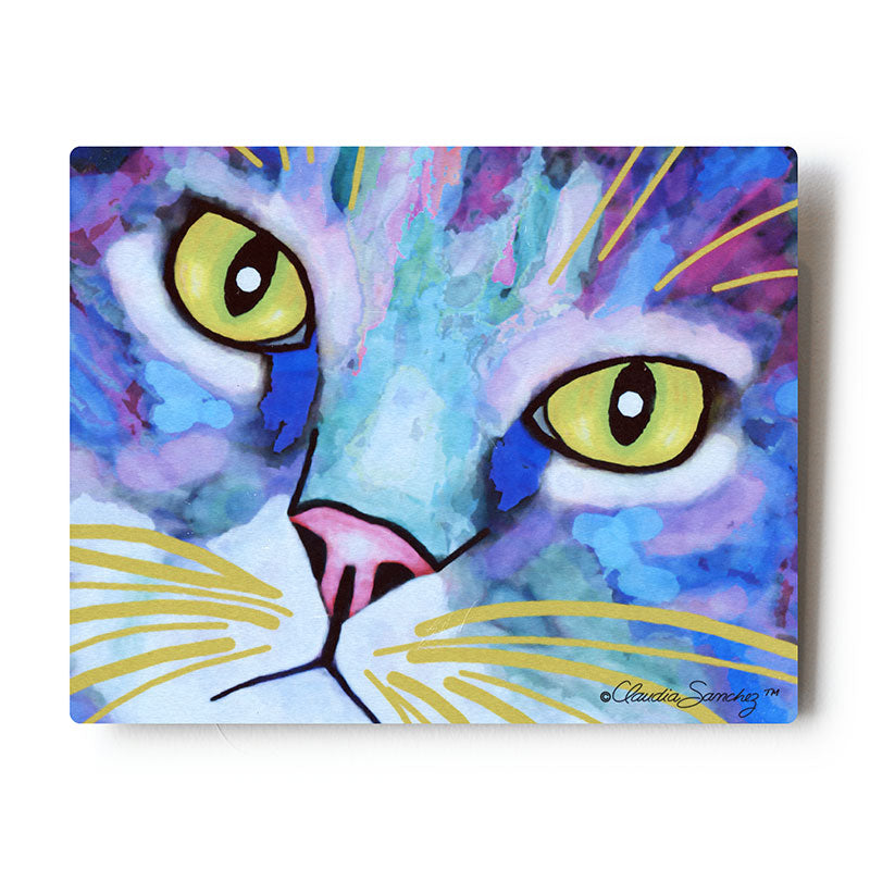 Napper Eyes Aluminum Cat Art Print, 8x10"