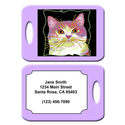 Will McFinn - Cat Art Luggage Tag by Claudia Sanchez
